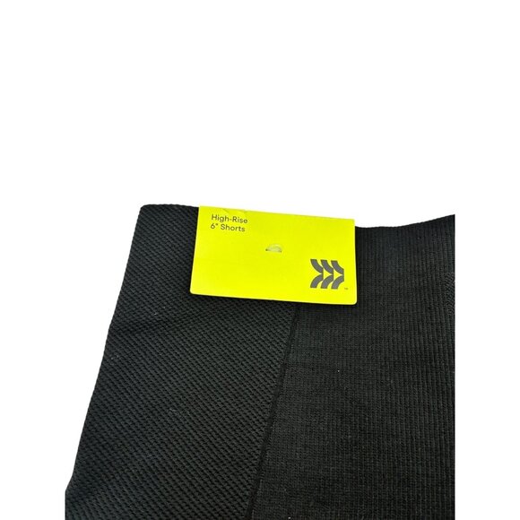 All In Motion Womens XS Bike Shorts Black High Rise Athletic Activewear Stretch - Picture 3 of 6